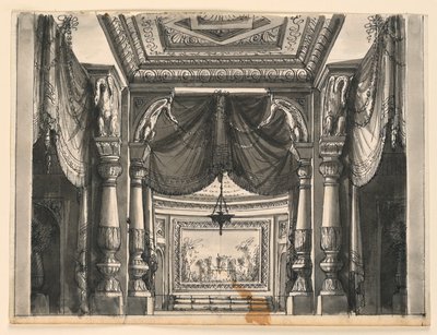 Scenografia, interno di un palazzo orientale da Romolo Achille Liverani