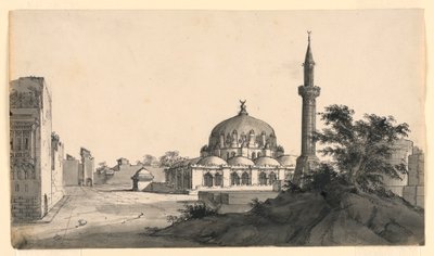 Scenografia, moschea sulla piazza da Romolo Achille Liverani