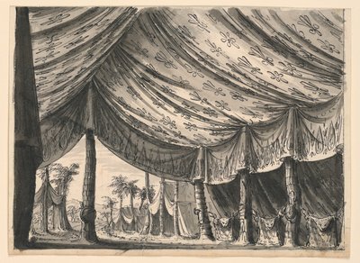 Scenografia, Tenda di Gengis Khan, per il balletto "Gengis Khan" di Luigi Henry da Romolo Achille Liverani