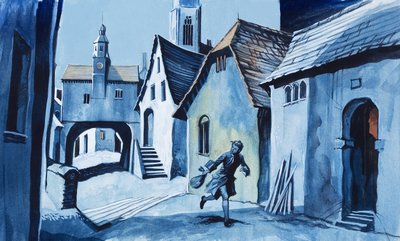 Ragazzo che corre in città da Ron Embleton
