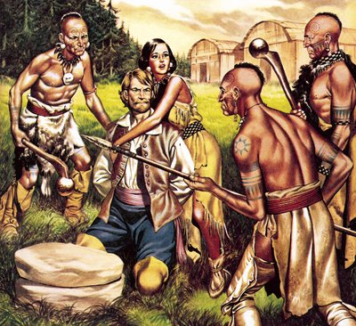 Il capitano John Smith e Pocahontas da Ron Embleton