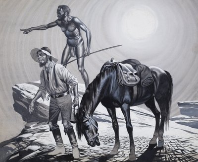 Edward Eyre (1815-1901) (gouache su carta) da Ron Embleton