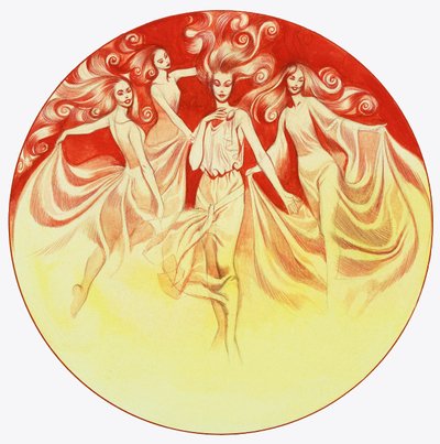 Tannhauser e Venere (gouache su carta) da Ron Embleton