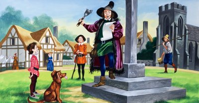 Le mele magiche (gouache su carta) da Ron Embleton