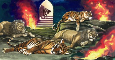 Le mele magiche (gouache su carta) da Ron Embleton