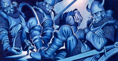 Le mele magiche (gouache su carta) da Ron Embleton