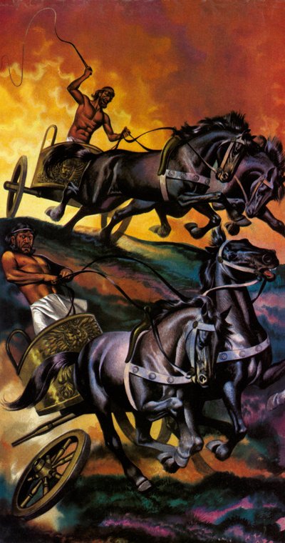 La magia delle Olimpiadi: La guerra degli dei (litografia a colori) da Ron Embleton