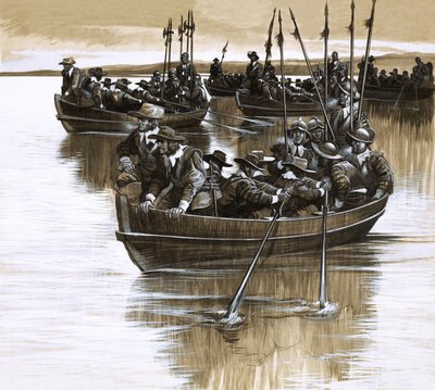 Scozzesi e irlandesi sfidano Cromwell da Ron Embleton