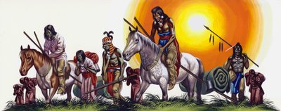 Nativi americani sconfitti (guazzo su carta) da Ron Embleton