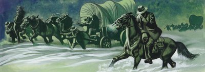 Carovana invernale (guazzo su carta) da Ron Embleton