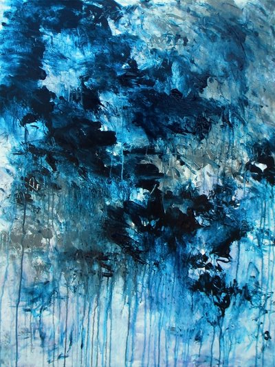 Astratto blu dinamico da Ron Halfant