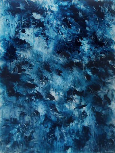 Astrazione blu dinamica da Ron Halfant