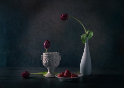 Tulipani malinconici e fragole da Rong Wei