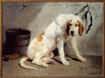 Le chien Barbaro après la chasse (Chien de chasse) da Rosa Bonheur