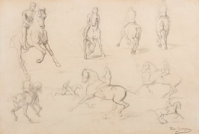 Studi di un cavallo e cavaliere da Rosa Bonheur