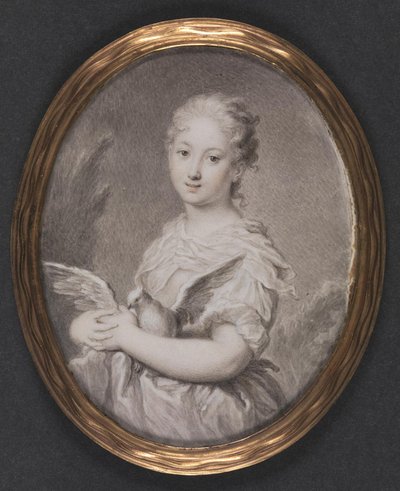 Castità. Una giovane ragazza con una colomba da Rosalba Carriera