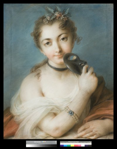 Ritratto di una Donna con Maschera da Rosalba Giovanna Carriera