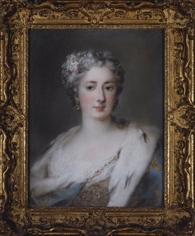 Ritratto di una signora in una veste bordata di ermellino da Rosalba Giovanna Carriera