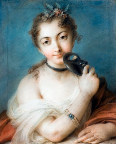 Ritratto di una signora con maschera da Rosalba Giovanna Carriera