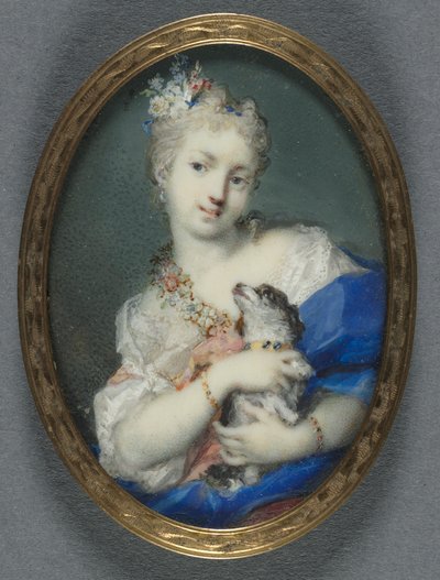 Donna con un cane da Rosalba Giovanna Carriera