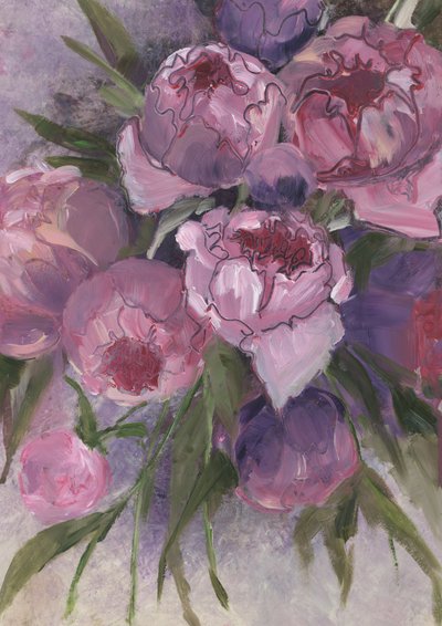 Mazzo di peonie rosa da Rosana Laiz Blursbyai