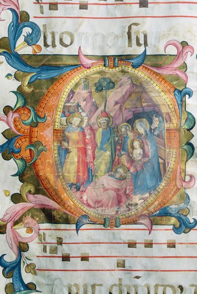 Corale / Graduale n.5 Iniziale istoriata "O" raffigurante l