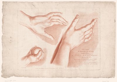 Frontespizio con tre mani da Louis François Roubillac