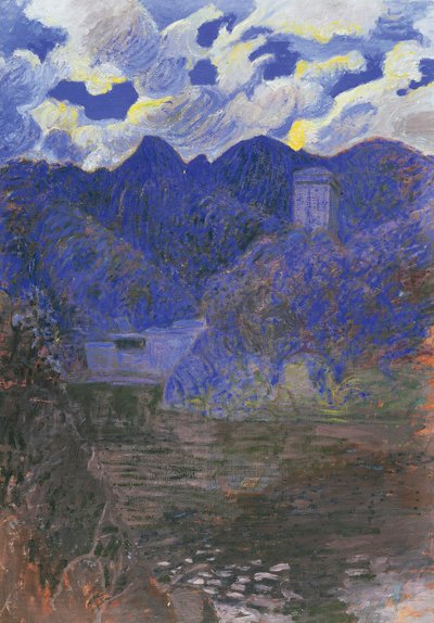 Alba di primavera a San Fruttuoso, di Rubaldo Merello, Italia, XX secolo da Rubaldo Merello