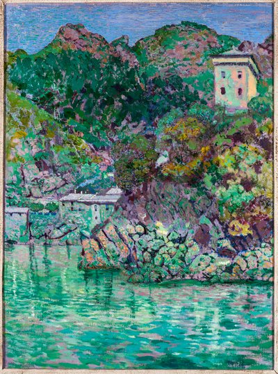 Veduta di San Fruttuoso, vicino a Camogli da Rubaldo Merello