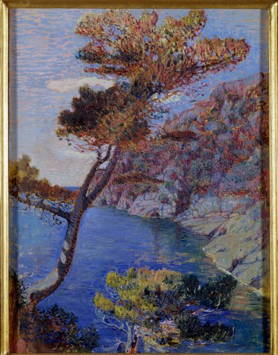 Veduta di Portofino, Italia. Dipinto di Rubaldo Merello (1872-1922). Dim. 60x46 cm. Genova, Galleria d