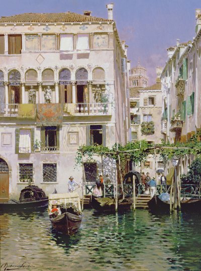 Scena di un canale a Venezia da Rubens Santoro