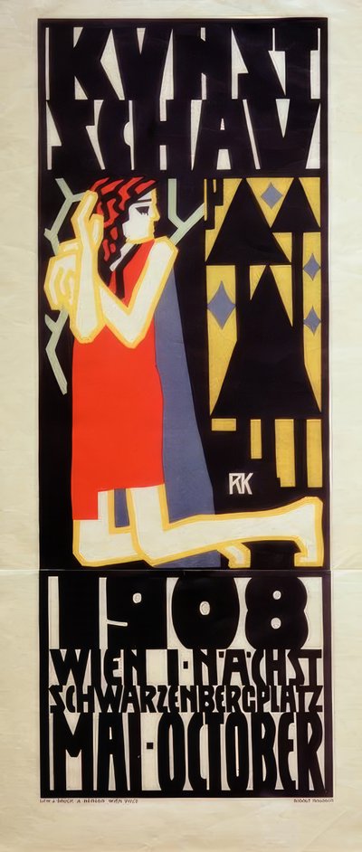 R.Kalvach, manifesto della Wiener Kunstschau 1908 da Rudolf Kalvach