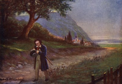 Beethoven durante la sua passeggiata mattutina nel sobborgo viennese di Kahlenbergerdorf da Rudolf Klingsbogl