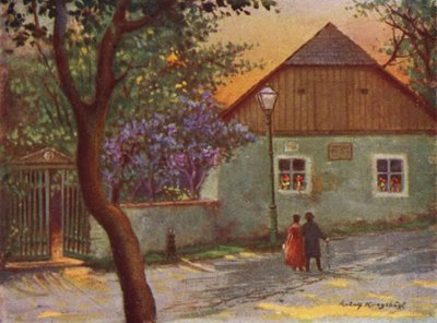 Casa di campagna di Johann Strauss nel sobborgo viennese di Salmannsdorf da Rudolf Klingsbogl