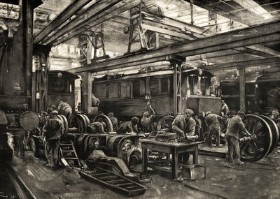 Ferrovie tedesche - Officina di riparazione della Reichsbahn per locomotive elettriche a Monaco. 1935 da Rudolf Lipus