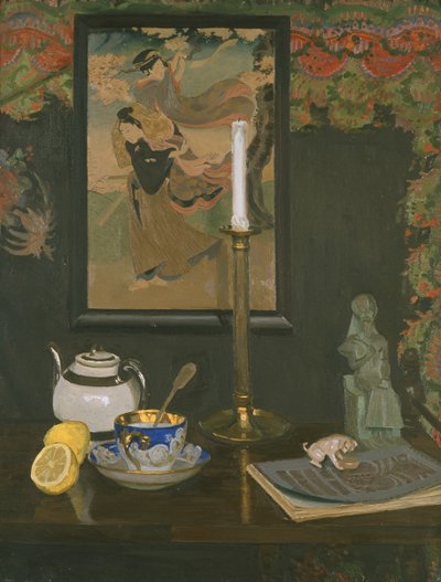 Natura morta con candeliere da Rudolf Vejrych