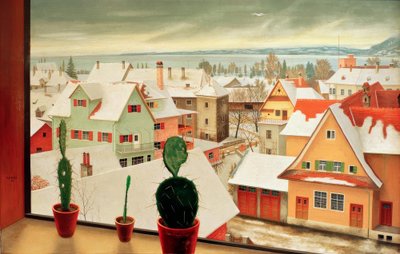 Paesaggio invernale – Vista dallo studio da Rudolf Wacker