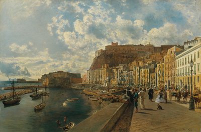 Sulla spiaggia di Santa Lucia a Napoli da Rudolf von Alt