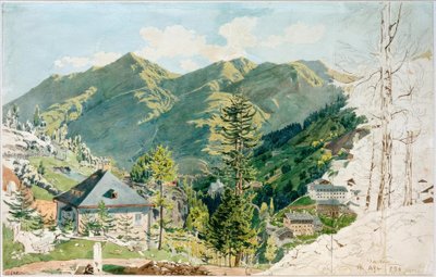 Veduta di Gastein con Gamskarkogel da Rudolf von Alt