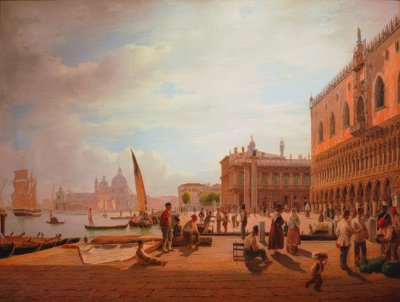 Vista sulla Piazzetta di Venezia con Palazzo Ducale e San da Rudolf von Alt
