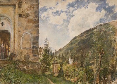 Il cimitero di Gastein da Rudolf von Alt