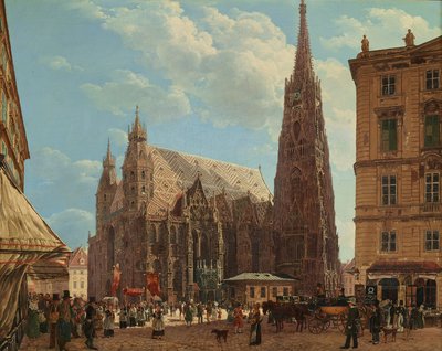 La Cattedrale di Santo Stefano a Vienna da Rudolf von Alt