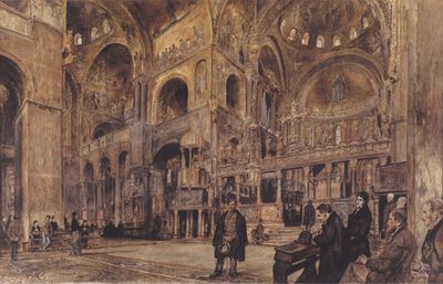 Tedesco: Veduta interna della chiesa di San Marco a Venezia da Rudolf von Alt