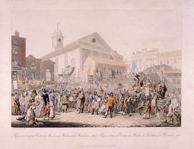Elezioni a Covent Garden, Londra, 1818 da Rudolph Ackermann