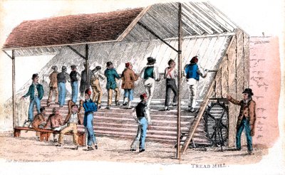 Treadmill alla prigione di Brixton, Londra, 1827 da Rudolph Ackermann