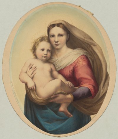 Copia della Madonna Sistina di Raffaello, XIX secolo da Rudolph Geudtner