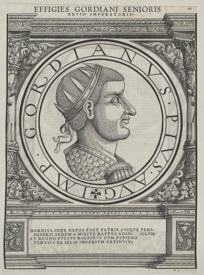 Imperatore romano Gordiano I da Rudolph Wyssenbach