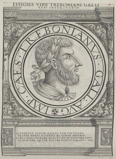 Imperatore romano Treboniano Gallo da Rudolph Wyssenbach