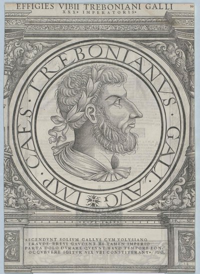 Imperatore romano Treboniano Gallo da Rudolph Wyssenbach