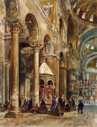 Interno della Basilica di San Marco, Venezia, 1884 da Rudolf von Alt